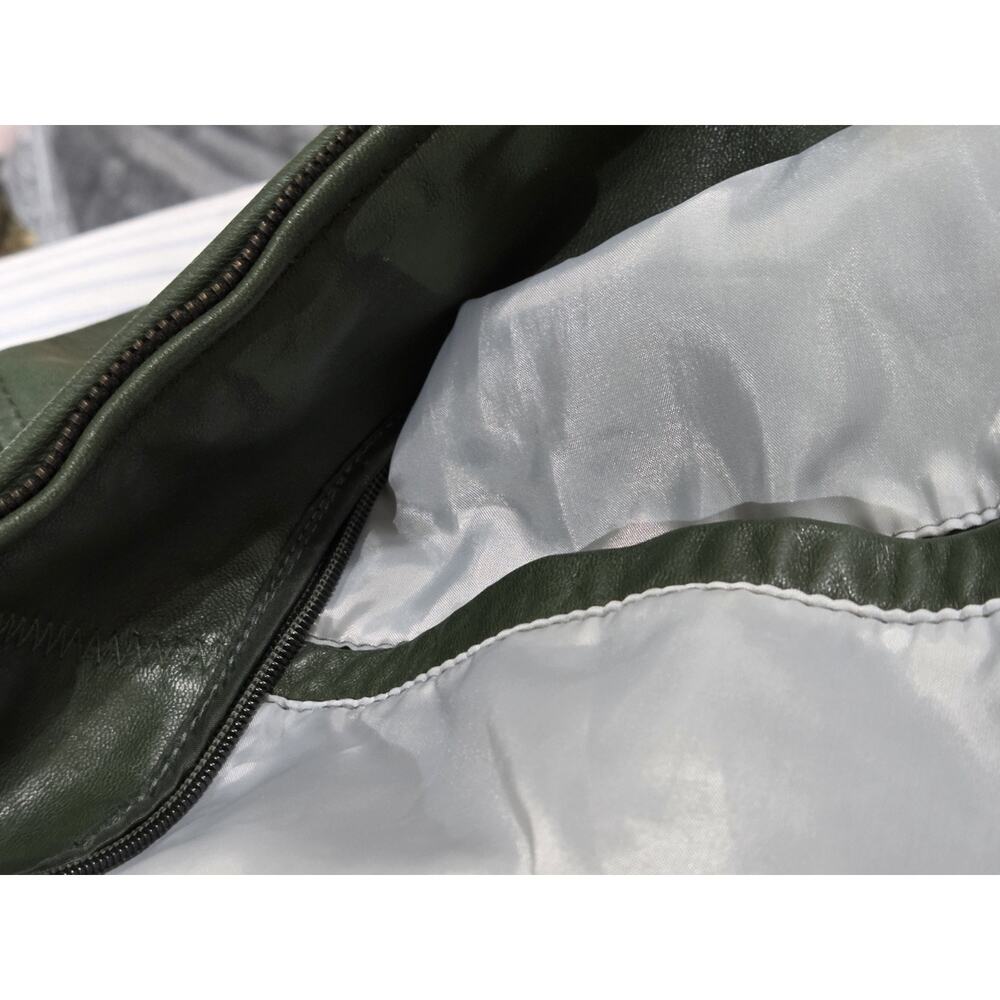 Vintage Rocco Tuscani Italian Lambskin Leather Bomber Jacket XXL 58in - Picture 13 of 16